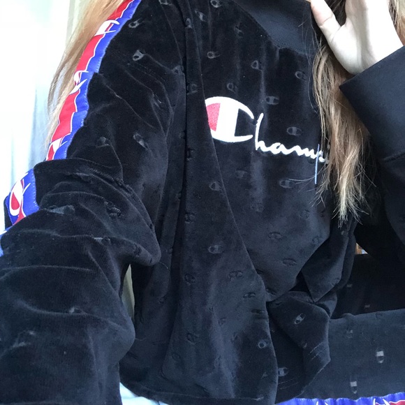Champion Velvet All over Logo Sweater - Picture 7 of 8
